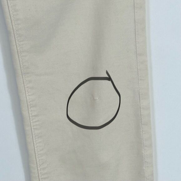 AG Adriano Goldschmied The‎ Stevie Beige Soft Velveteen Ankle Pants Women's 26 - Picture 3 of 7